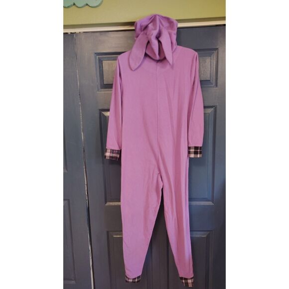 Disney Childs Small 4/6 Eeyore Purple Hooded One Piece Pajama - Picture 2 of 6